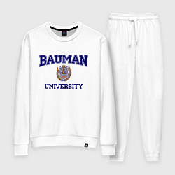 Костюм хлопковый женский BAUMAN University, цвет: белый