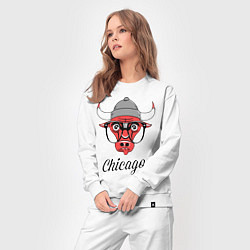 Костюм хлопковый женский Chicago SWAG, цвет: белый — фото 2