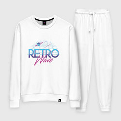 Костюм хлопковый женский Retrowave Spacetraveling, цвет: белый