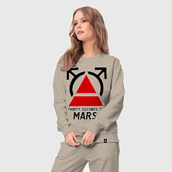 Костюм хлопковый женский Thirty Seconds To Mars, цвет: миндальный — фото 2