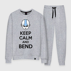 Костюм хлопковый женский Keep Calm & Bend, цвет: меланж