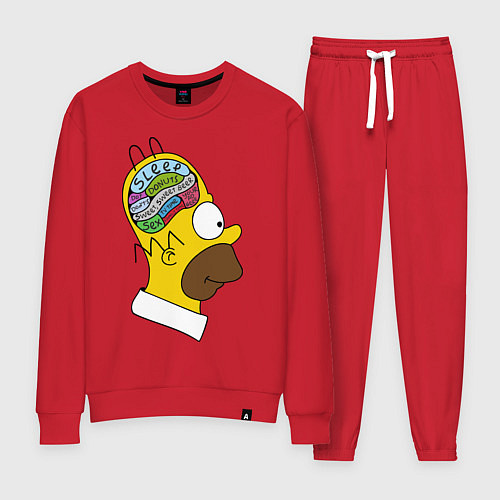 Женский костюм Мозг Гомера / Красный – фото 1