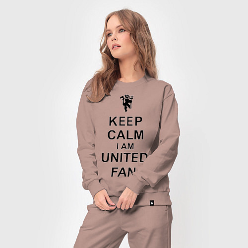 Женский костюм Keep Calm & United fan / Пыльно-розовый – фото 3