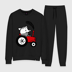 Костюм хлопковый женский Поросенок Петр, цвет: черный