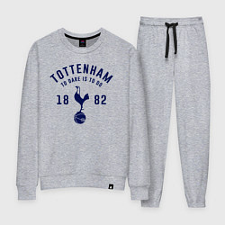 Костюм хлопковый женский FC Tottenham 1882, цвет: меланж