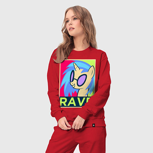 Женский костюм DJ Pon-3 RAVE / Красный – фото 3