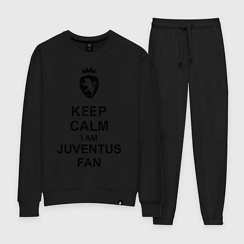 Женский костюм Keep Calm & Juventus fan / Черный – фото 1