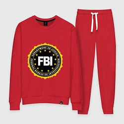 Костюм хлопковый женский FBI Departament, цвет: красный