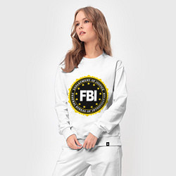Костюм хлопковый женский FBI Departament, цвет: белый — фото 2