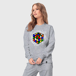 Костюм хлопковый женский Кубик Рубика, цвет: меланж — фото 2