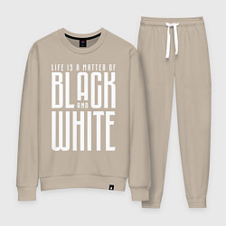 Костюм хлопковый женский Juventus: Black & White, цвет: миндальный