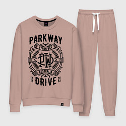 Костюм хлопковый женский Parkway Drive: Australia, цвет: пыльно-розовый