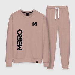 Костюм хлопковый женский METRO M, цвет: пыльно-розовый