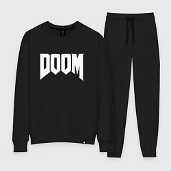 Костюм хлопковый женский DOOM, цвет: черный