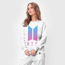 Костюм хлопковый женский BTS: Neon V, цвет: белый — фото 2