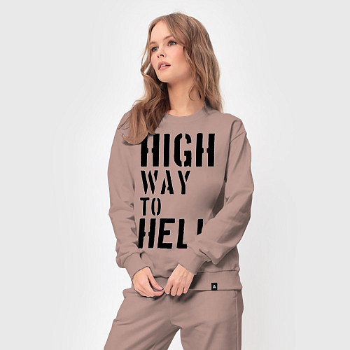 Женский костюм High way to hell / Пыльно-розовый – фото 3