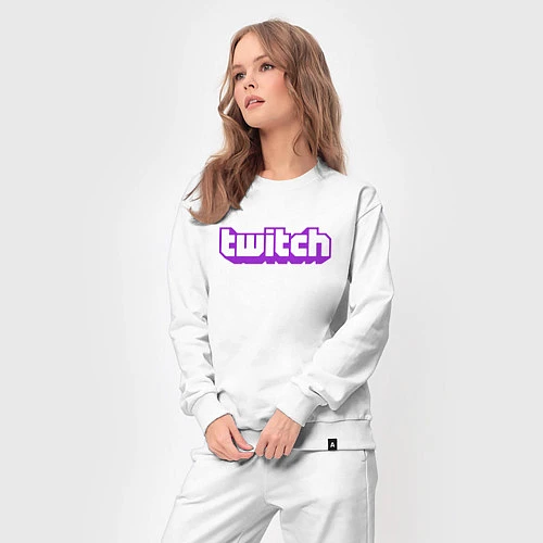 Женский костюм Twitch Logo / Белый – фото 3