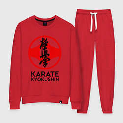 Костюм хлопковый женский Karate Kyokushin, цвет: красный