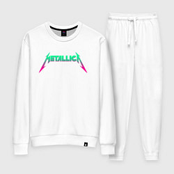 Костюм хлопковый женский METALLICA, цвет: белый