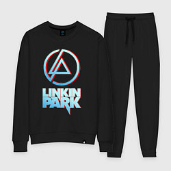 Костюм хлопковый женский LINKIN PARK настраивай, цвет: черный