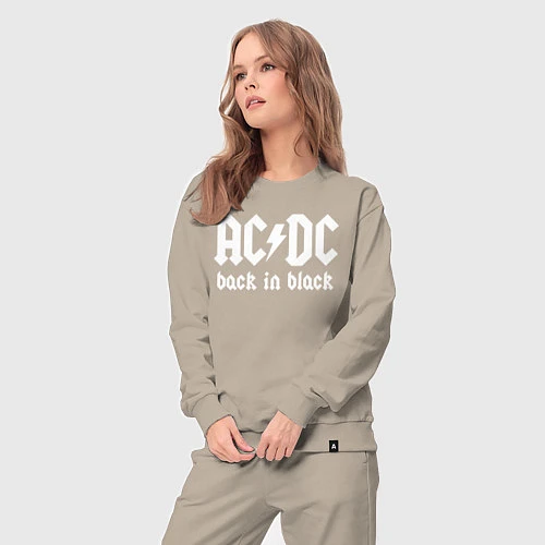 Женский костюм ACDC BACK IN BLACK / Миндальный – фото 3