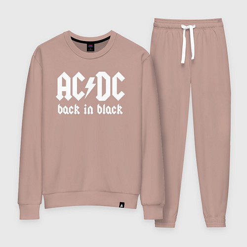 Женский костюм ACDC BACK IN BLACK / Пыльно-розовый – фото 1