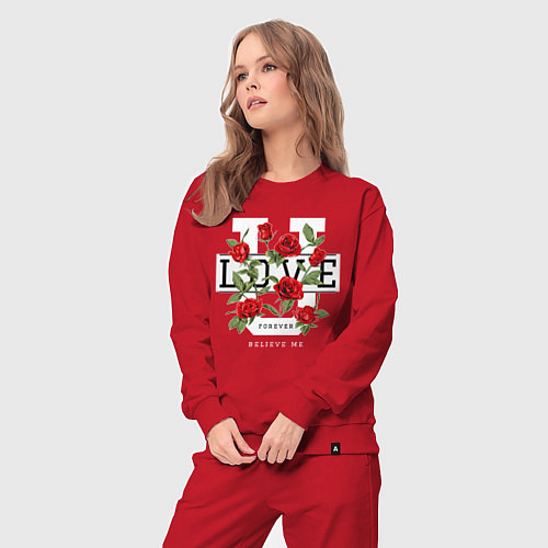 Женский костюм Love u forever flowers / Красный – фото 3