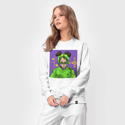 Женский костюм Billie Eilish Purple Art / Белый – фото 3