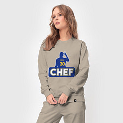 Костюм хлопковый женский Curry, цвет: миндальный — фото 2