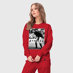 Костюм хлопковый женский Лев Яшин, цвет: красный — фото 2