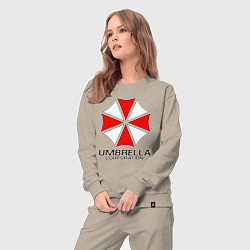 Костюм хлопковый женский UMBRELLA CORP, цвет: миндальный — фото 2