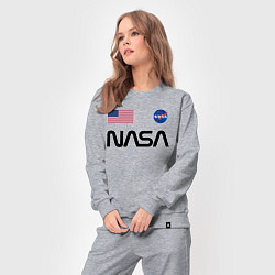 Костюм хлопковый женский NASA НАСА, цвет: меланж — фото 2