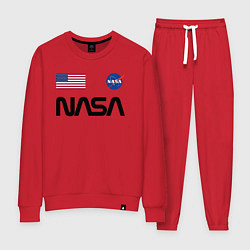 Костюм хлопковый женский NASA НАСА, цвет: красный