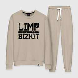 Костюм хлопковый женский LIMP BIZKIT, цвет: миндальный