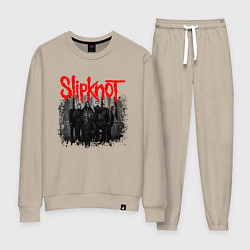 Костюм хлопковый женский SLIPKNOT, цвет: миндальный