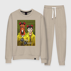 Костюм хлопковый женский BoJack Horseman, цвет: миндальный