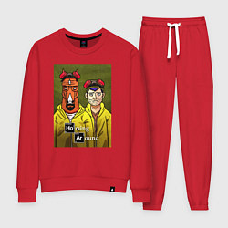 Костюм хлопковый женский BoJack Horseman, цвет: красный