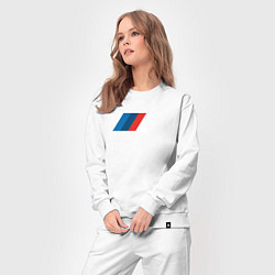 Костюм хлопковый женский BMW M LOGO 2020, цвет: белый — фото 2