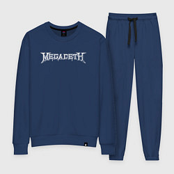 Костюм хлопковый женский Megadeth, цвет: тёмно-синий