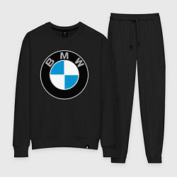 Костюм хлопковый женский BMW, цвет: черный