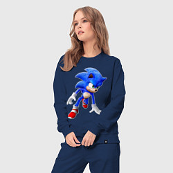 Костюм хлопковый женский SONIC, цвет: тёмно-синий — фото 2