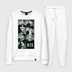Костюм хлопковый женский BTS, цвет: белый