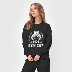 Костюм хлопковый женский GYM Cat, цвет: черный — фото 2