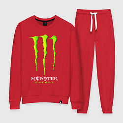 Костюм хлопковый женский MONSTER ENERGY, цвет: красный