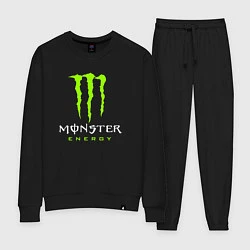 Костюм хлопковый женский MONSTER ENERGY, цвет: черный