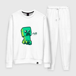Костюм хлопковый женский MINERCRAFT CREEPER, цвет: белый