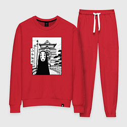 Костюм хлопковый женский No-Face Spirited Away Ghibli, цвет: красный
