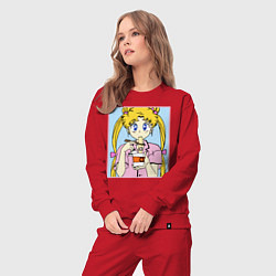 Костюм хлопковый женский Sailor Moon Usagi Tsukino, цвет: красный — фото 2