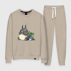 Костюм хлопковый женский Тоторо, цвет: миндальный