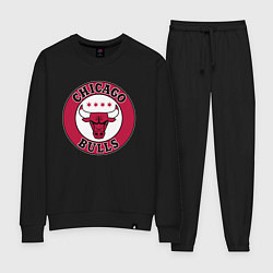 Костюм хлопковый женский CHICAGO BULLS, цвет: черный